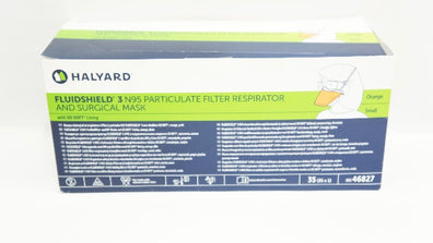 Halyard 46827 FluidShield 3 N95 Filter Respirator & Surgical Mask - Box of 35